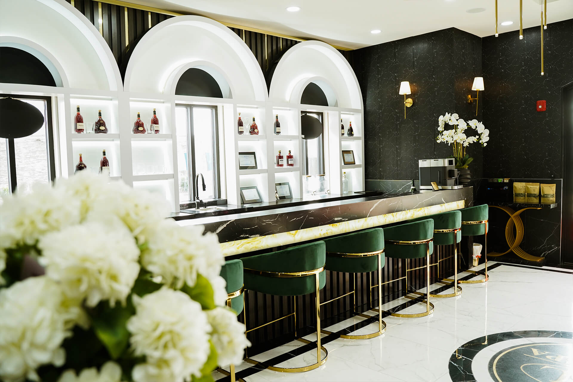 Salon counter and premium interior at VSL Nail Spa